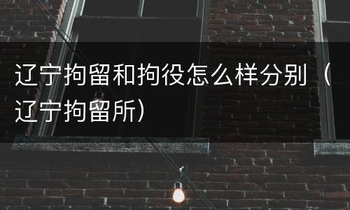 辽宁拘留和拘役怎么样分别（辽宁拘留所）
