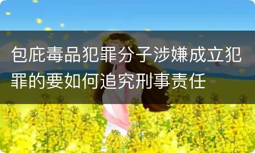 包庇毒品犯罪分子涉嫌成立犯罪的要如何追究刑事责任