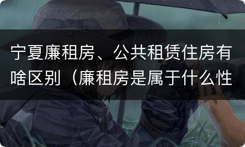 宁夏廉租房、公共租赁住房有啥区别（廉租房是属于什么性质的住房）