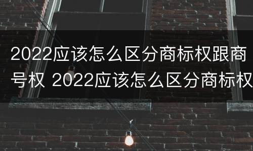 2022应该怎么区分商标权跟商号权 2022应该怎么区分商标权跟商号权的区别