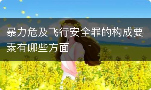 暴力危及飞行安全罪的构成要素有哪些方面