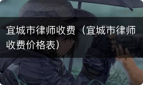 宜城市律师收费（宜城市律师收费价格表）