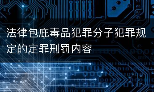 法律包庇毒品犯罪分子犯罪规定的定罪刑罚内容