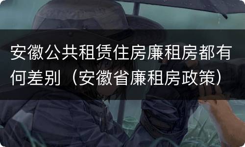 安徽公共租赁住房廉租房都有何差别（安徽省廉租房政策）