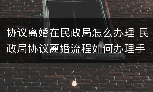 协议离婚在民政局怎么办理 民政局协议离婚流程如何办理手续