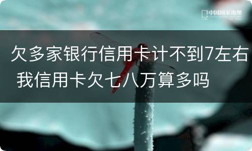 欠多家银行信用卡计不到7左右 我信用卡欠七八万算多吗