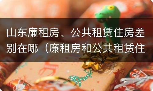山东廉租房、公共租赁住房差别在哪（廉租房和公共租赁住房的区别）