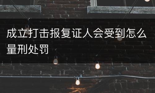 成立打击报复证人会受到怎么量刑处罚