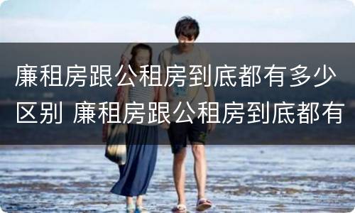 廉租房跟公租房到底都有多少区别 廉租房跟公租房到底都有多少区别呢