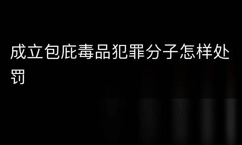 成立包庇毒品犯罪分子怎样处罚