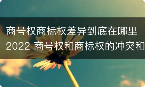 商号权商标权差异到底在哪里2022 商号权和商标权的冲突和解决