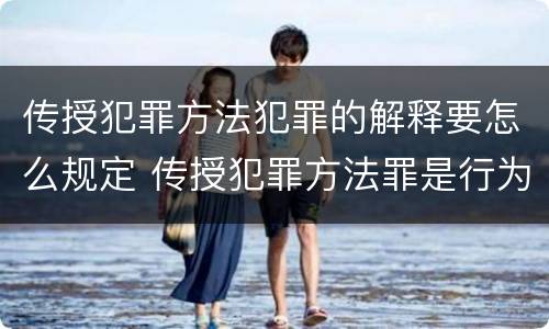 传授犯罪方法犯罪的解释要怎么规定 传授犯罪方法罪是行为犯吗