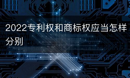 2022专利权和商标权应当怎样分别