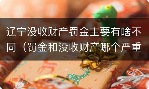辽宁没收财产罚金主要有啥不同（罚金和没收财产哪个严重）
