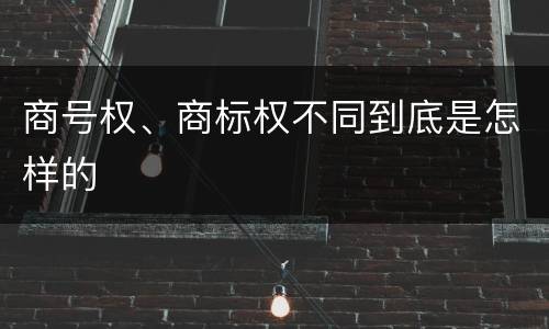 商号权、商标权不同到底是怎样的