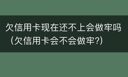 欠信用卡现在还不上会做牢吗（欠信用卡会不会做牢?）