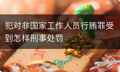 犯对非国家工作人员行贿罪受到怎样刑事处罚