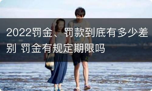 2022罚金、罚款到底有多少差别 罚金有规定期限吗