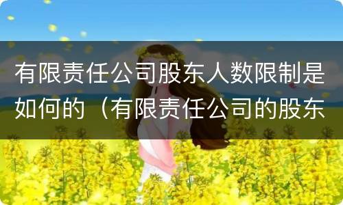 有限责任公司股东人数限制是如何的（有限责任公司的股东人数有最高限制）