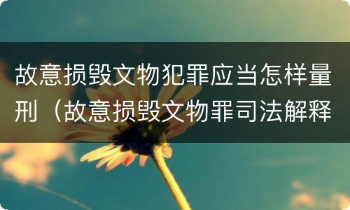 故意损毁文物犯罪应当怎样量刑（故意损毁文物罪司法解释）