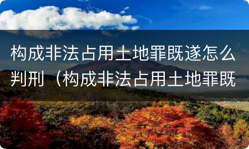 构成非法占用土地罪既遂怎么判刑（构成非法占用土地罪既遂怎么判刑的）