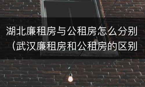 湖北廉租房与公租房怎么分别（武汉廉租房和公租房的区别）