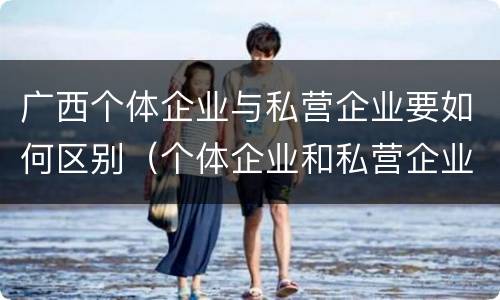 广西个体企业与私营企业要如何区别（个体企业和私营企业）