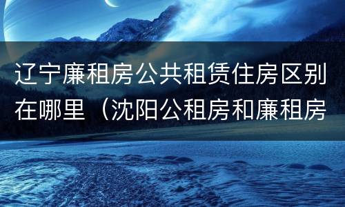 辽宁廉租房公共租赁住房区别在哪里（沈阳公租房和廉租房的区别）