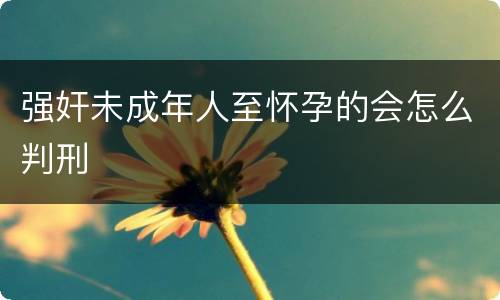 强奸未成年人至怀孕的会怎么判刑