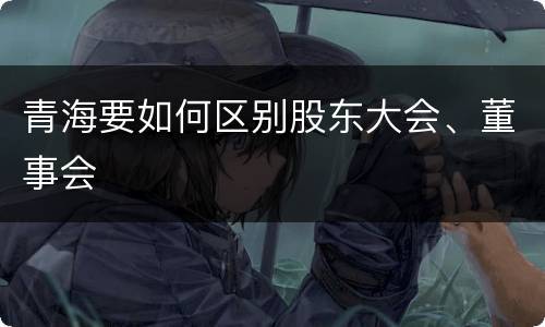 青海要如何区别股东大会、董事会