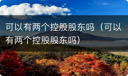 可以有两个控股股东吗（可以有两个控股股东吗）