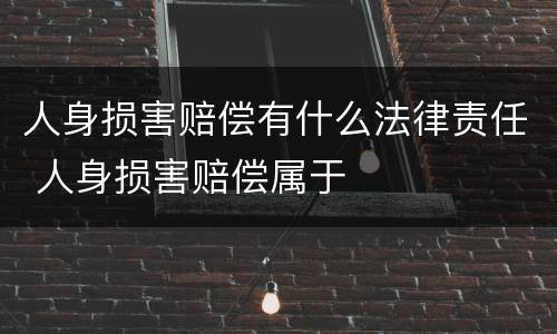 人身损害赔偿有什么法律责任 人身损害赔偿属于