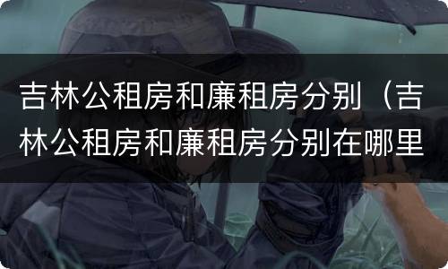 吉林公租房和廉租房分别（吉林公租房和廉租房分别在哪里）