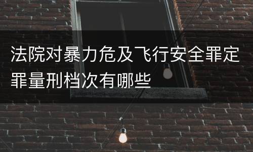 法院对暴力危及飞行安全罪定罪量刑档次有哪些