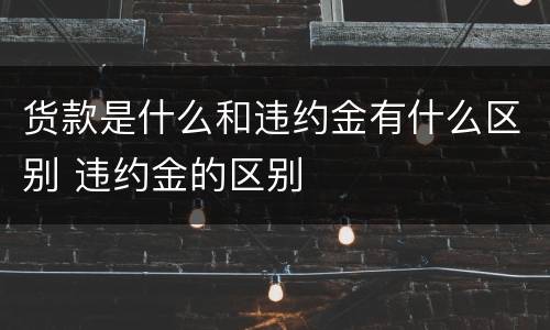 货款是什么和违约金有什么区别 违约金的区别