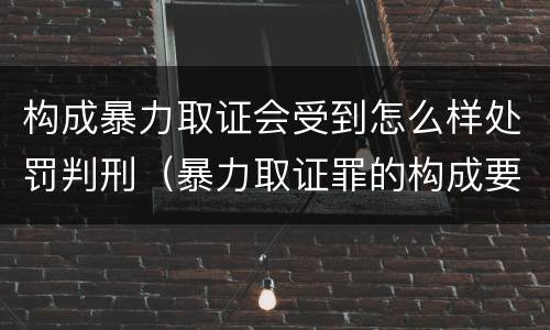 构成暴力取证会受到怎么样处罚判刑（暴力取证罪的构成要件）