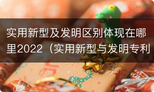 实用新型及发明区别体现在哪里2022（实用新型与发明专利的区别有哪些）