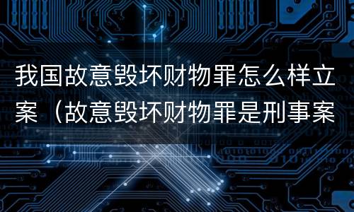 我国故意毁坏财物罪怎么样立案（故意毁坏财物罪是刑事案件吗）