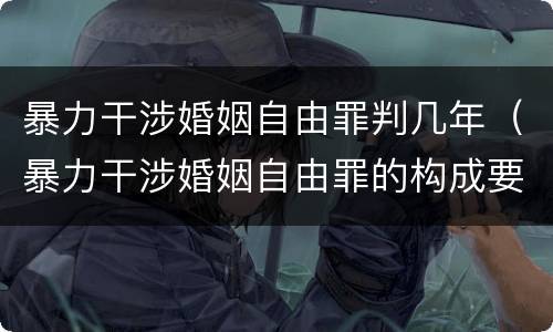 暴力干涉婚姻自由罪判几年（暴力干涉婚姻自由罪的构成要件）