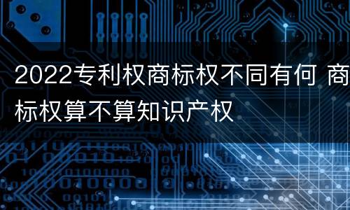 2022专利权商标权不同有何 商标权算不算知识产权