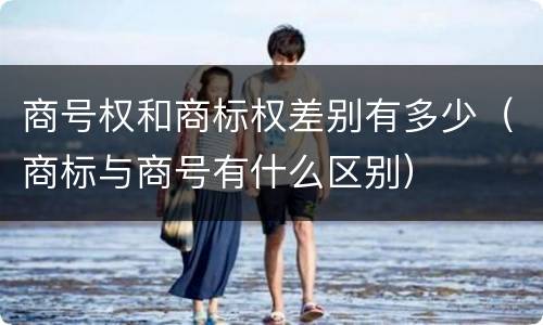商号权和商标权差别有多少（商标与商号有什么区别）