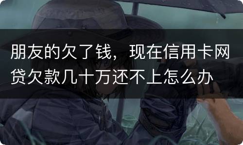 朋友的欠了钱，现在信用卡网贷欠款几十万还不上怎么办