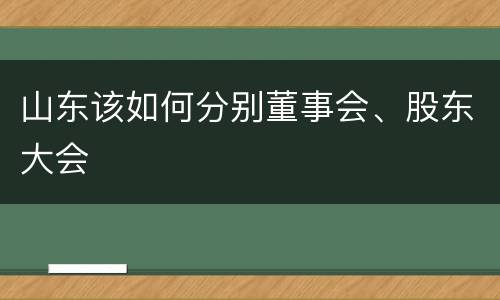 山东该如何分别董事会、股东大会