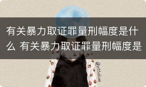 有关暴力取证罪量刑幅度是什么 有关暴力取证罪量刑幅度是什么意思