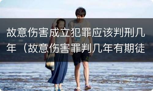 故意伤害成立犯罪应该判刑几年(故意伤害罪判几年有期徒刑)