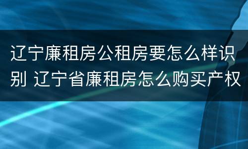 辽宁廉租房公租房要怎么样识别 辽宁省廉租房怎么购买产权