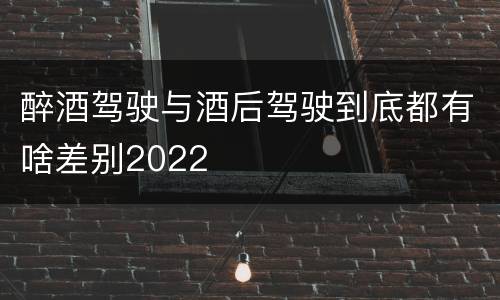 醉酒驾驶与酒后驾驶到底都有啥差别2022