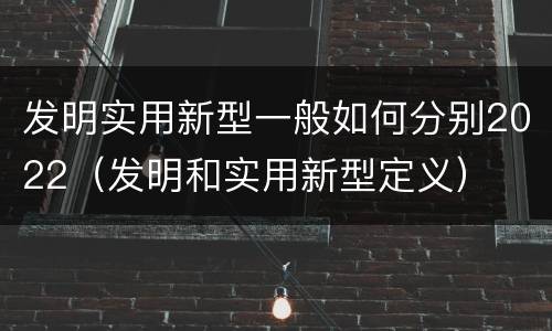 发明实用新型一般如何分别2022（发明和实用新型定义）