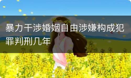 暴力干涉婚姻自由涉嫌构成犯罪判刑几年