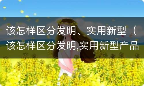 该怎样区分发明、实用新型（该怎样区分发明,实用新型产品）
